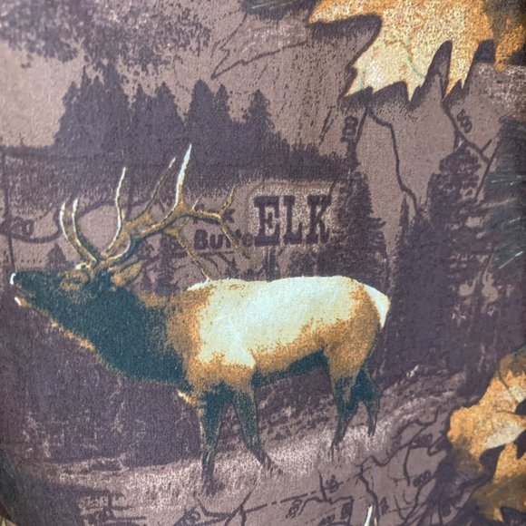 Columbia Hunting Gear Men’s Button Up Large Brown Elk Dear Woods Print Heavyweig - Picture 4 of 12